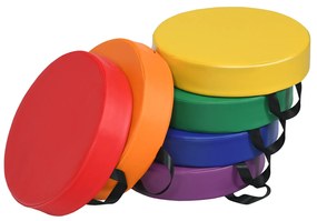 Almofadas redondas impermeáveis para crianças com pega ergonómica e 6 cores para estimular a criatividade Multicolorido