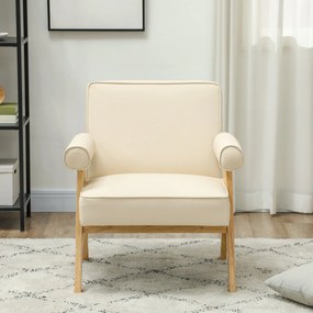 Poltrona Nórdica "Freja" – 73x70x80 cm – Creme