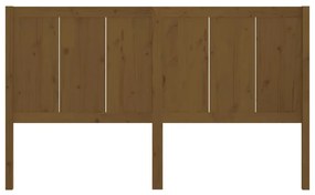 Cabeceira de cama 205,5x4x100 cm pinho maciço castanho mel