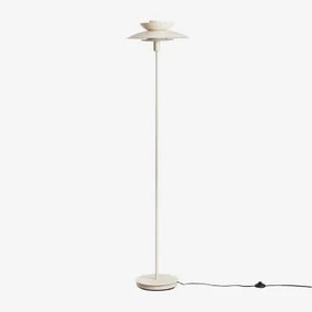 Candeeiro De Pé Em Ferro Alicia Beige Creme - Sklum
