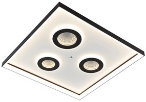 Candeeiro de Teto Design Preto c/ LED Dimmer e Comando - Dune