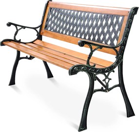 Banco de Jardim "Solgard" – Estrutura em Fundição e Madeira | 125 cm 🌿