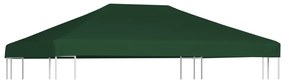 Cobertura de gazebo 310 g/m² 4x3 m verde