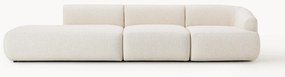 Módulo com chaise longue em bouclé Sofia (4 lugares)