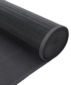 Tapete retangular 100x200 cm bambu cinzento