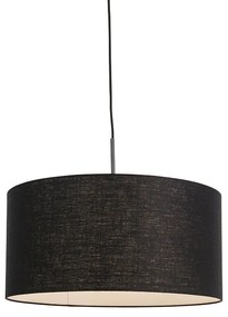 Candeeiro de suspensão moderno preto com abajur preta 50 cm - Combi 1 Moderno