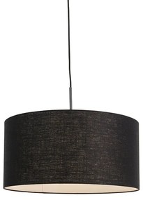 Candeeiro de suspensão moderno preto com cúpula preta 50 cm - Combi 1 Moderno