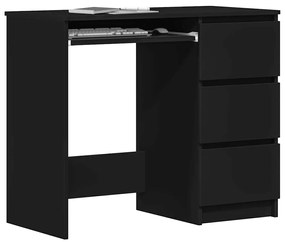 Secretária 90x45x76 cm derivados de madeira preto