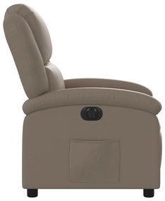 Poltrona reclinável elétrica couro artificial cor cappuccino
