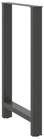 Pés para mesa de bar antracite 2 peças 60x(100-101) cm aço
