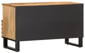 Móvel de TV 80x34x46 cm madeira de mangueira áspera maciça