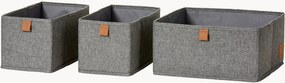 Caixas em linho Love It Store It, conjunto de 3