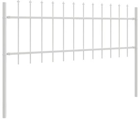 Cerca para Jardim Branco 5.1 x 1 m Aço revestido a pó