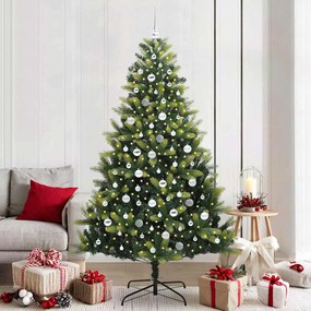 vidaXL Árvore de Natal Artificial Articulada 300 LEDs Verde 210 cm