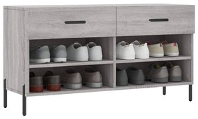 Banco sapateira 102x35x55 cm derivados madeira cinzento sonoma