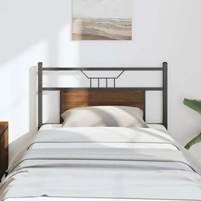 vidaXL Cabeceira de substituição 80 cm derivados madeira/aço carvalho castanho