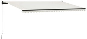 vidaXL Toldo retrátil manual 600x300 cm cor creme