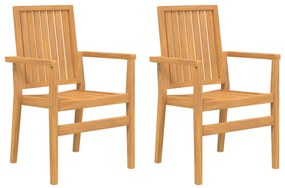 3 pcs conjunto de jantar para jardim madeira de teca maciça