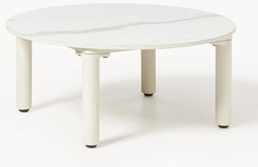 Mesa de centro redonda para jardim com efeito de mármore Sienna, Ø 60 cm