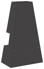 Fogueira vidaXL com armazenamento de lenha Preto 60x35x100 cm Aço