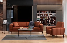 Sofá de 2 Lugares Horizon – Vermelho Telha – 170 cm x 85 cm x 77 cm