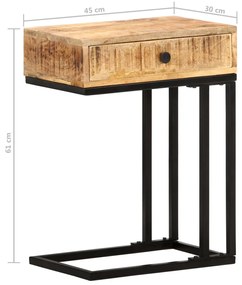 Mesa de apoio formato em U 45x30x61 cm mangueira maciça