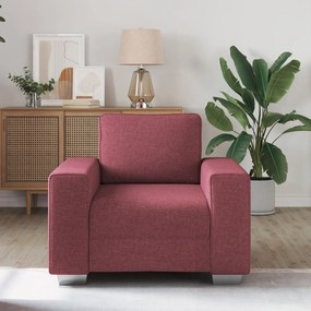 Poltrona vidaXL Vermelha Vinho de 59 cm em Tecido