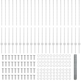 Postes de Cerca vidaXL 22 pcs U-Channel 120 cm Aço Galvanizado, Cerca