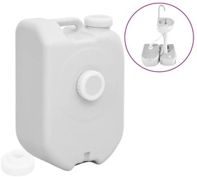 Tanque de água portátil com adaptador 24 L cinzento