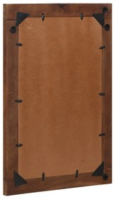 Espelho de Casa de Banho 50x70x3 cm Madeira Sólida de Manga