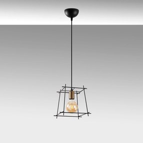 Candeeiro Suspenso Coman – Preto Antique – 24 x 24 x 32-122 cm