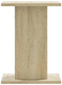 Suportes de colunas 2 pcs derivados madeira carvalho sonoma