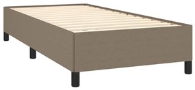 Estrutura de cama 90x200 cm tecido cinza-acastanhado