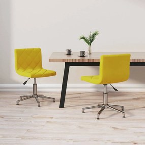 vidaXL Cadeiras de jantar giratórias 2 pcs veludo amarelo mostarda
