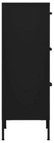 Armário de arrumação aço 42,5x35x101,5 cm preto