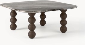 Mesa de centro em mármore com pernas em madeira de carvalho Lyndi