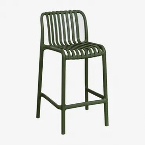 Pacote De 4 Bancos Altos Empilháveis De Polipropileno Wendell Verde Pesto & ↑65 Cm - Sklum