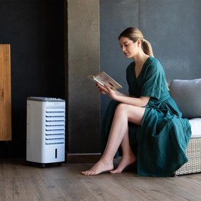 Climatizador evaporativo de 65 W EnergySilence 3500 Cool Compact , capacidade do depósito de 3,5 L, 3 velocidades e oscilação