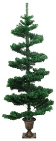Árvore de Natal rotativa pré-iluminada + vaso PVC 120 cm verde