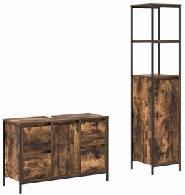 vidaXL Conjunto de Móveis para Banheiro com gaveta com porta 2 pcs