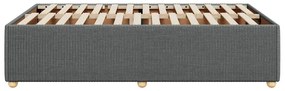 Estrutura de cama sem colchão 120x200 cm tecido cinzento-escuro