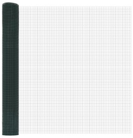 Cerca de Fio Soldado com 13 Postes de Espeto Verde 1.4x50 m Aço