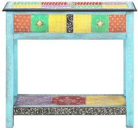 Mesa consola pintada à mão 80x35x75 cm mangueira maciça