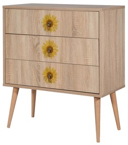 Cômoda City Trio – Multicolor – 80 cm x 89 cm x 40 cm