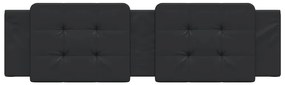 Almofadão de cabeceira 180 cm couro artificial preto
