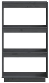 Estante/divisória 60x35x103 cm pinho maciço cinzento