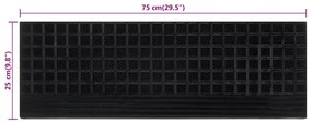 Tapetes para degraus de escada 10 pcs 25x75 cm borracha
