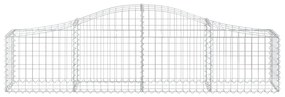 Cestos gabião arqueados 14pcs 200x30x40/60 cm ferro galvanizado