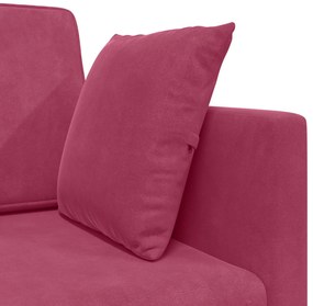 Sofá-Camas 2 em 1 Vermelho Vinho 213x144x60 cm Veludo