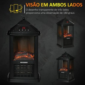 Mini-Lareira Elétrica 700W/1000W com Chama Realista